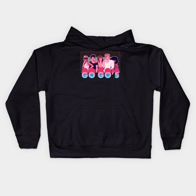 The Go-gos - 80s design Kids Hoodie by PiedPiper